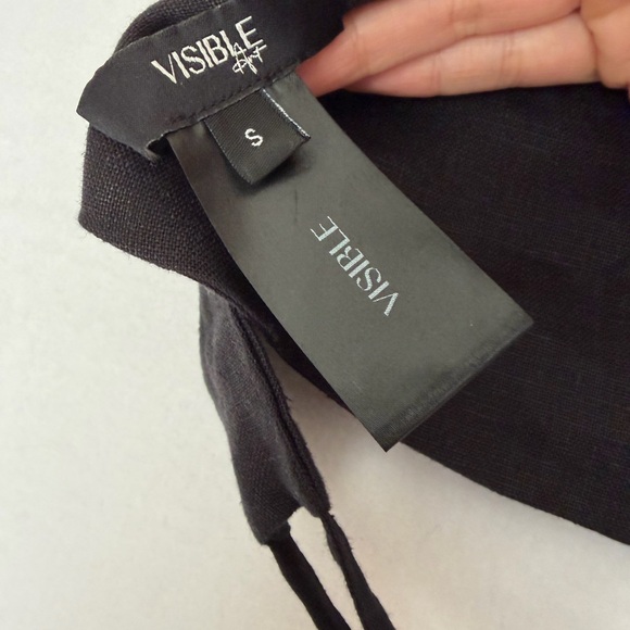 Visible Art Linen Sash Belt BLACK 100% Linen - Picture 4 of 6